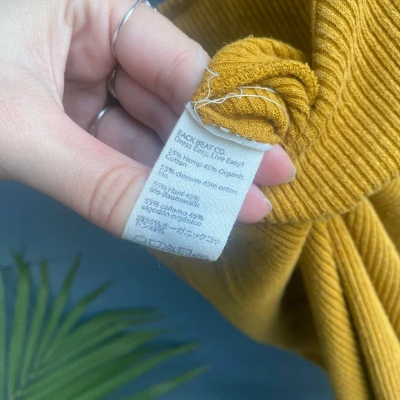 Back Beat Co Mustard Yellow Ribbed Sleeveless Maxi Dress~ Size Small - Picture 5 of 5